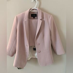 le chateau Light Pink Textured Women's Blazer